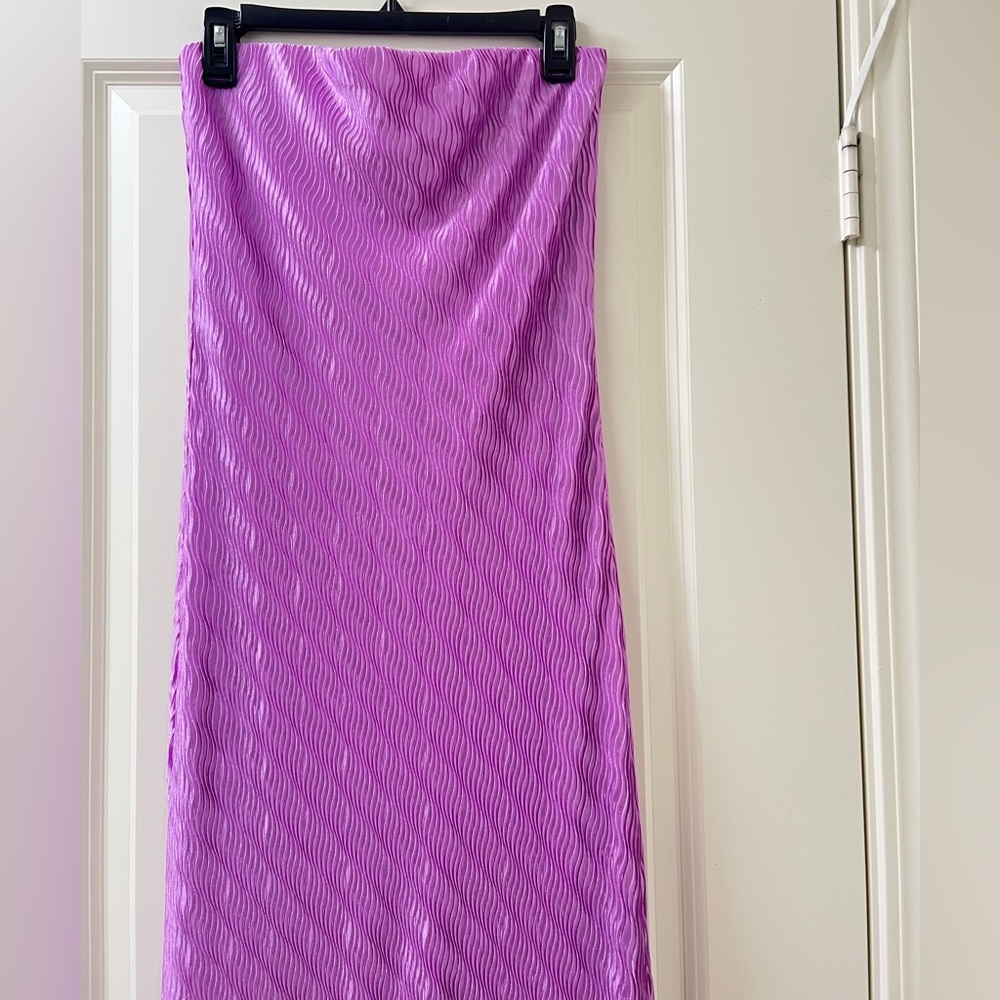 NWOT Nordstrom Anthropologie Astr the label plisse strapless midi dress - Picture 3 of 4